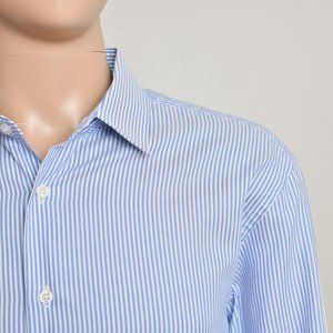 Men's Prada Blue Striped Button Down
